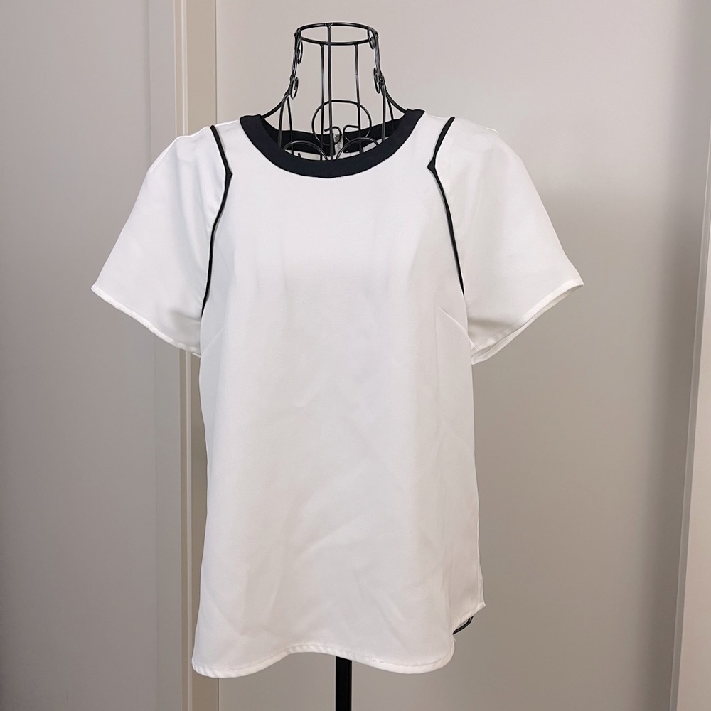 1.State Colorblock Crepe Tee - image 2